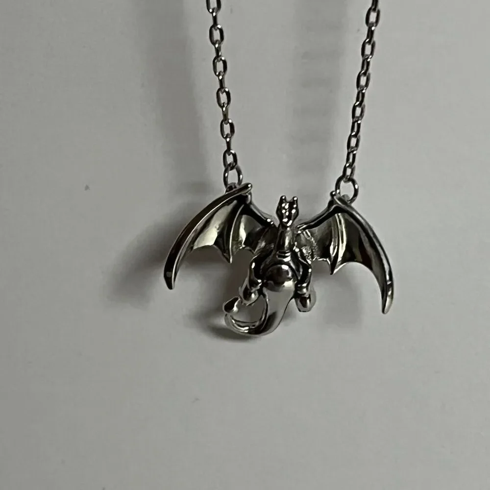 Charizard Pokemon Charm Pendant Necklace Charmander Jewelry Chain